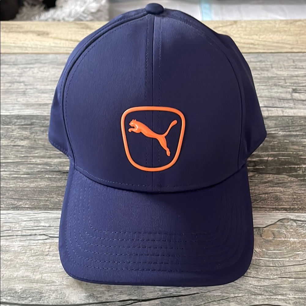 Puma Blue and Orange Sports Cap with Curved Brim